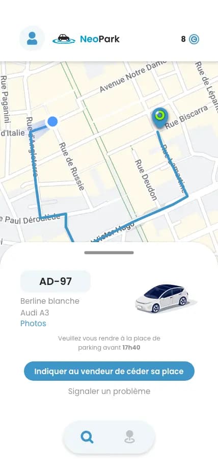 Screenshot 6 of 9 of the WePark app